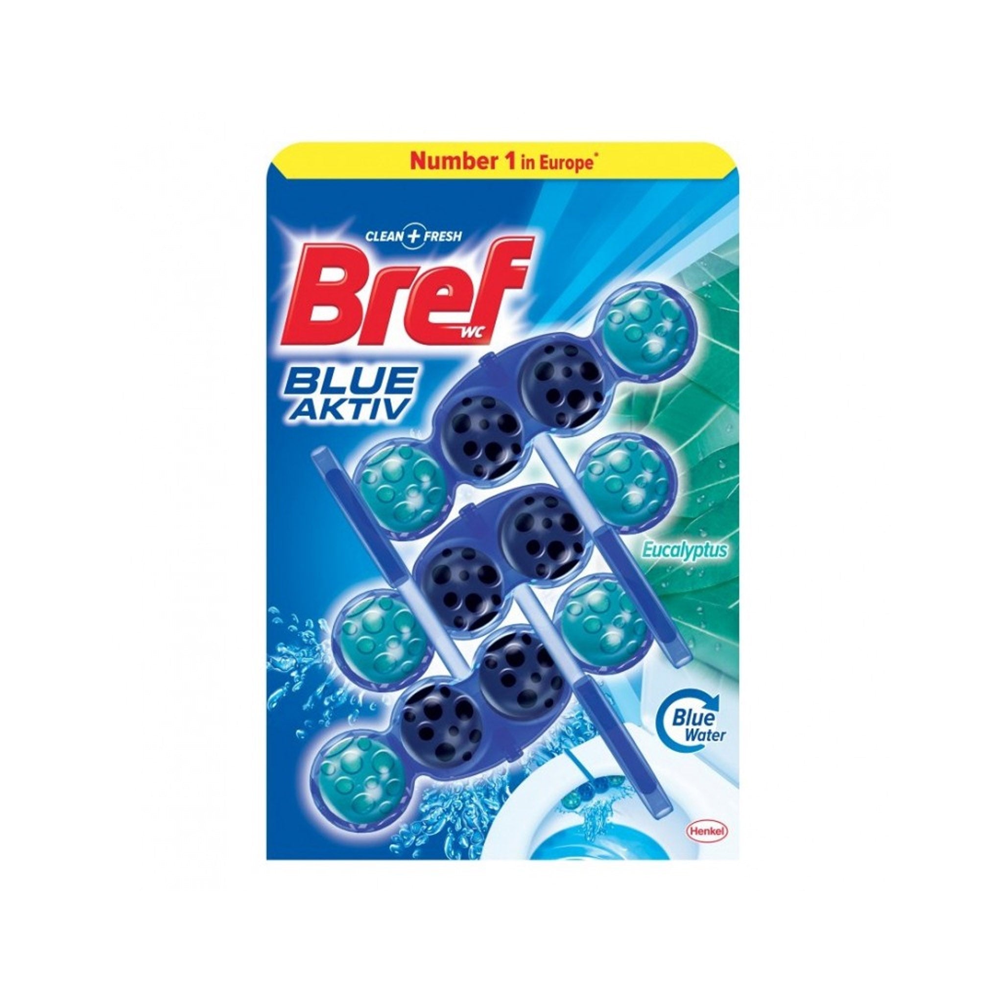 Bref WC Blok Blue Aktiv 3x50g Eucalyptus-modré