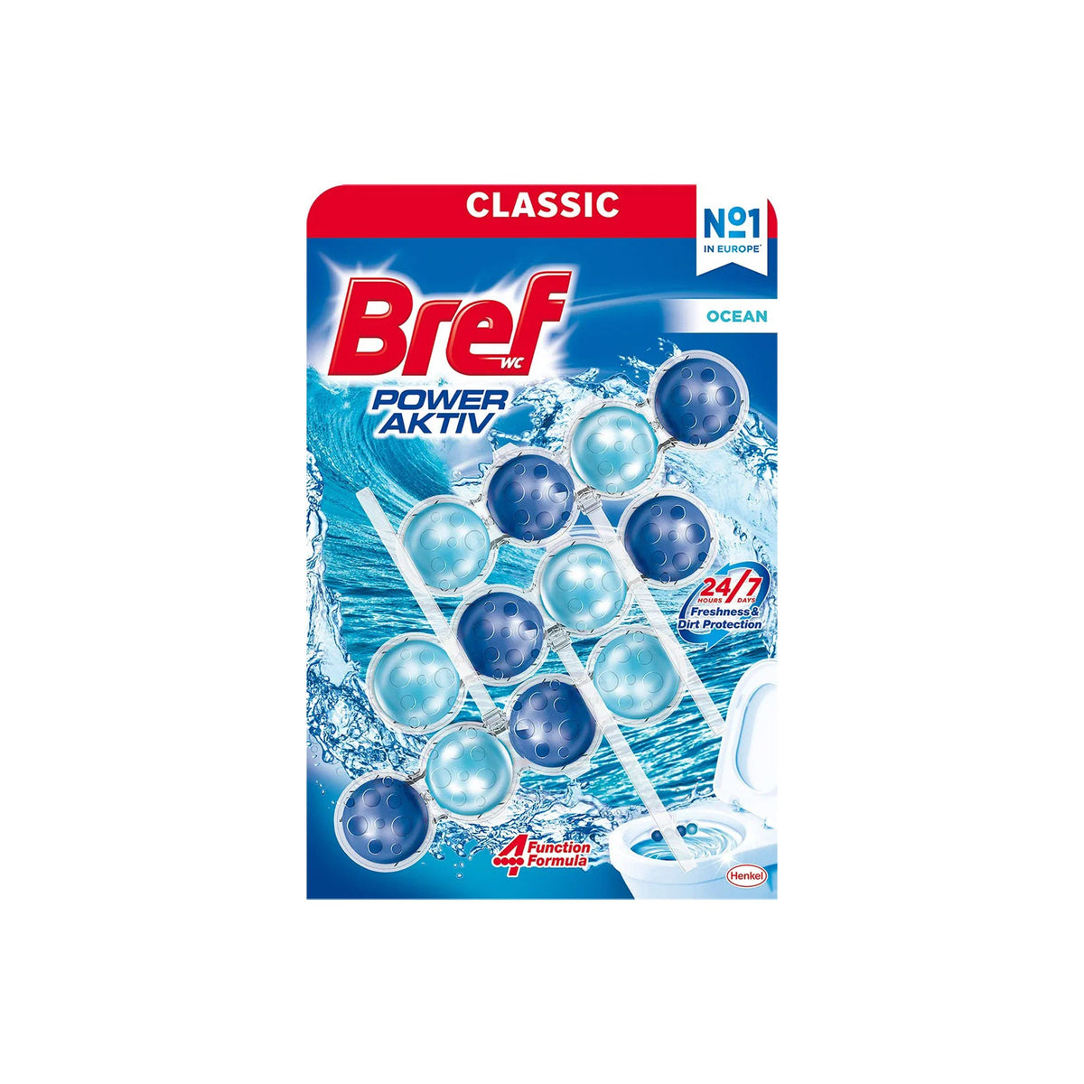 Bref WC Blok Blue Aktiv 3x50g ocean