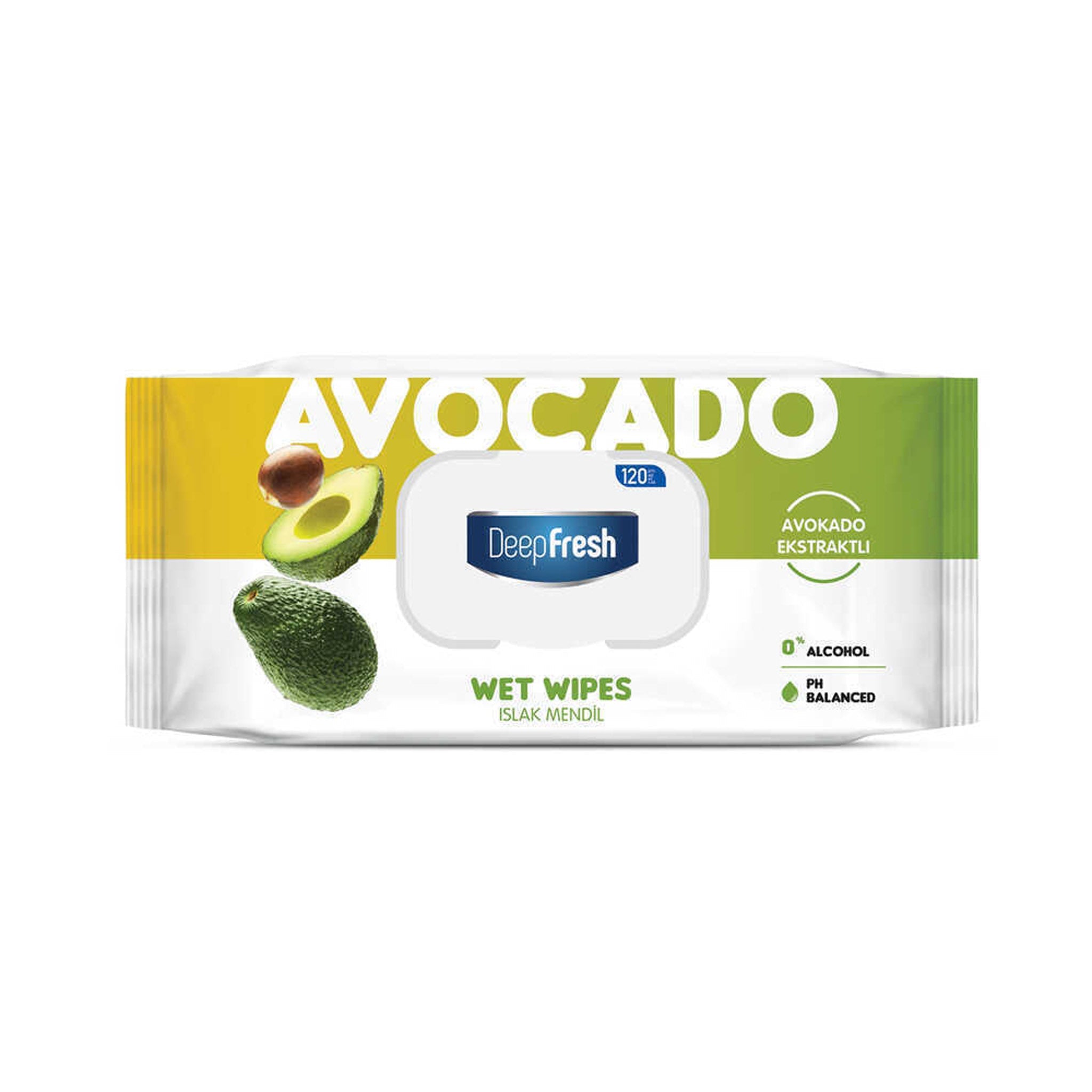 DeepFresh vlhčené utierky FLIP TOP 120ks Avocado