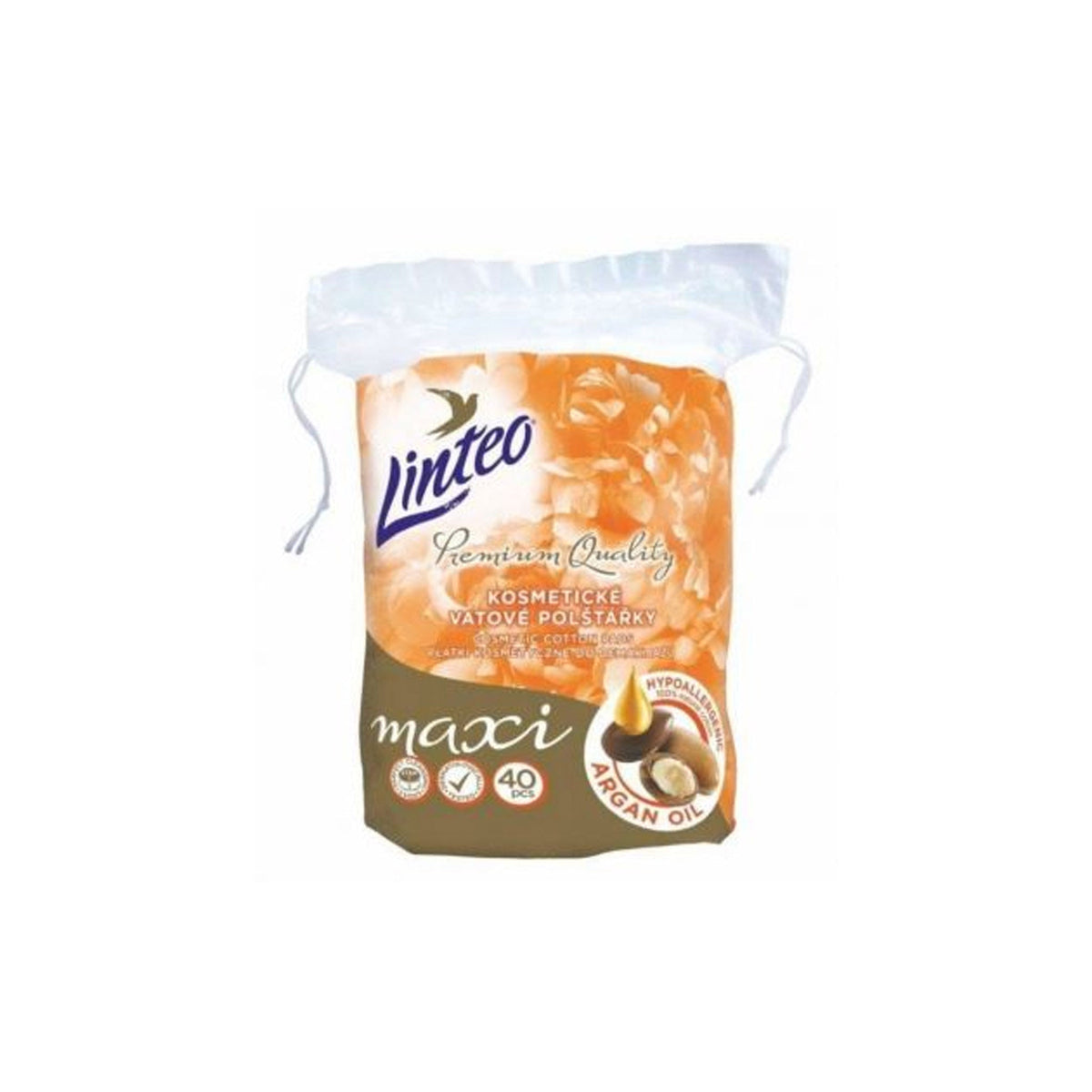 Linteo odličovacie tampóny Premium Argan Oil 40ks maxi ovál