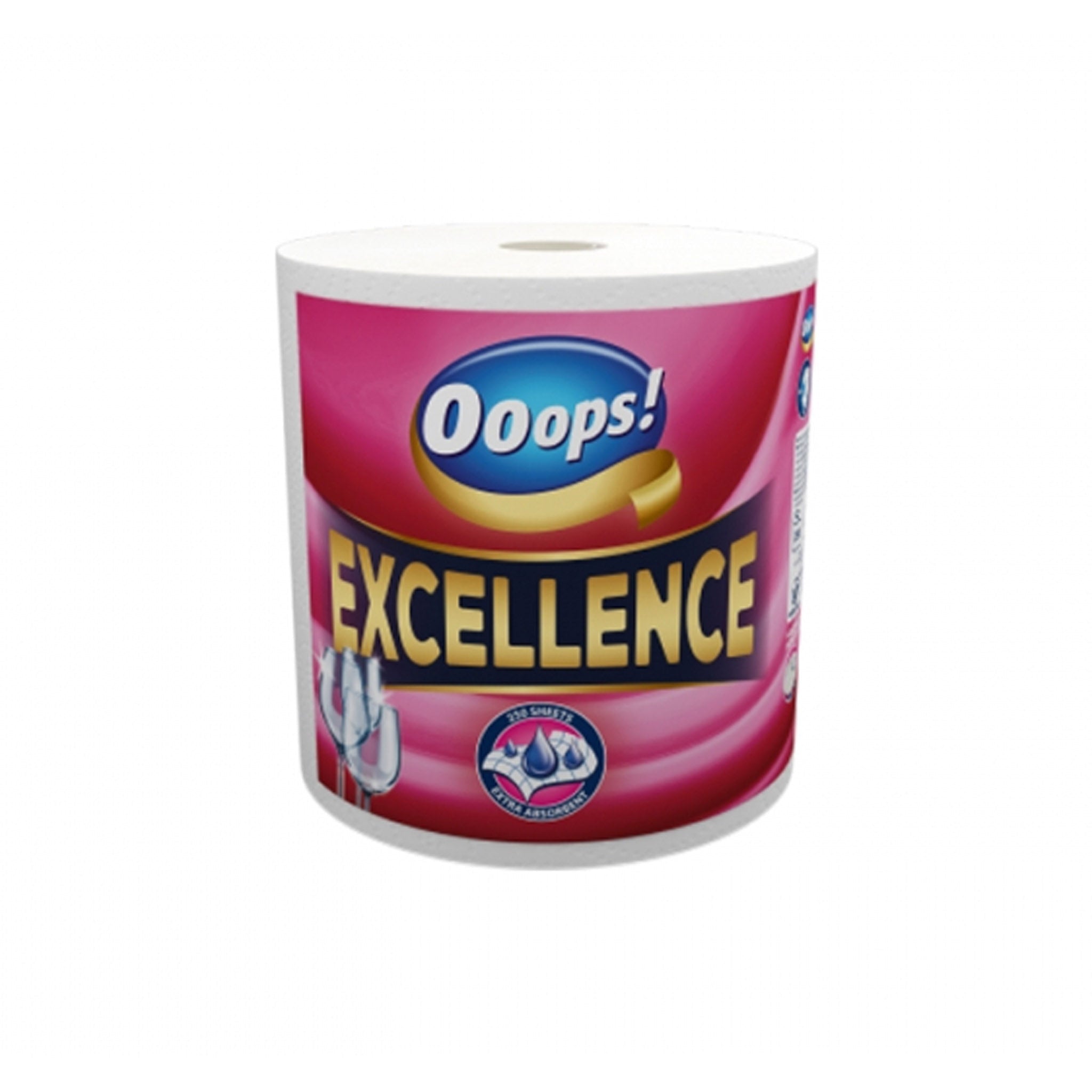 Ooops! Excellence kuchynské utierky 3 vrstvové/250 ústr./100% celulóza