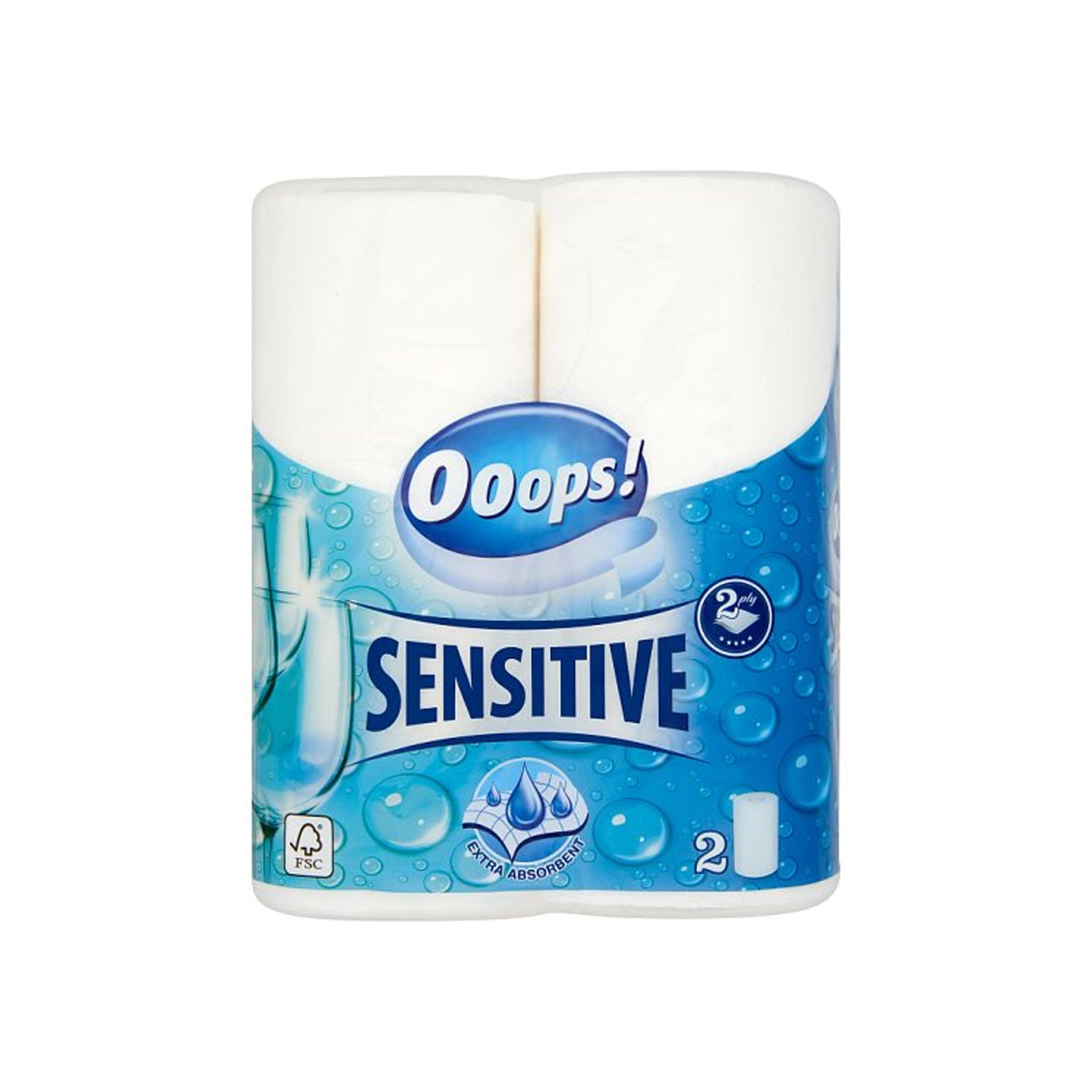 Ooops! Kuchynské utierky Sensitive 2rol/2vrstvové
