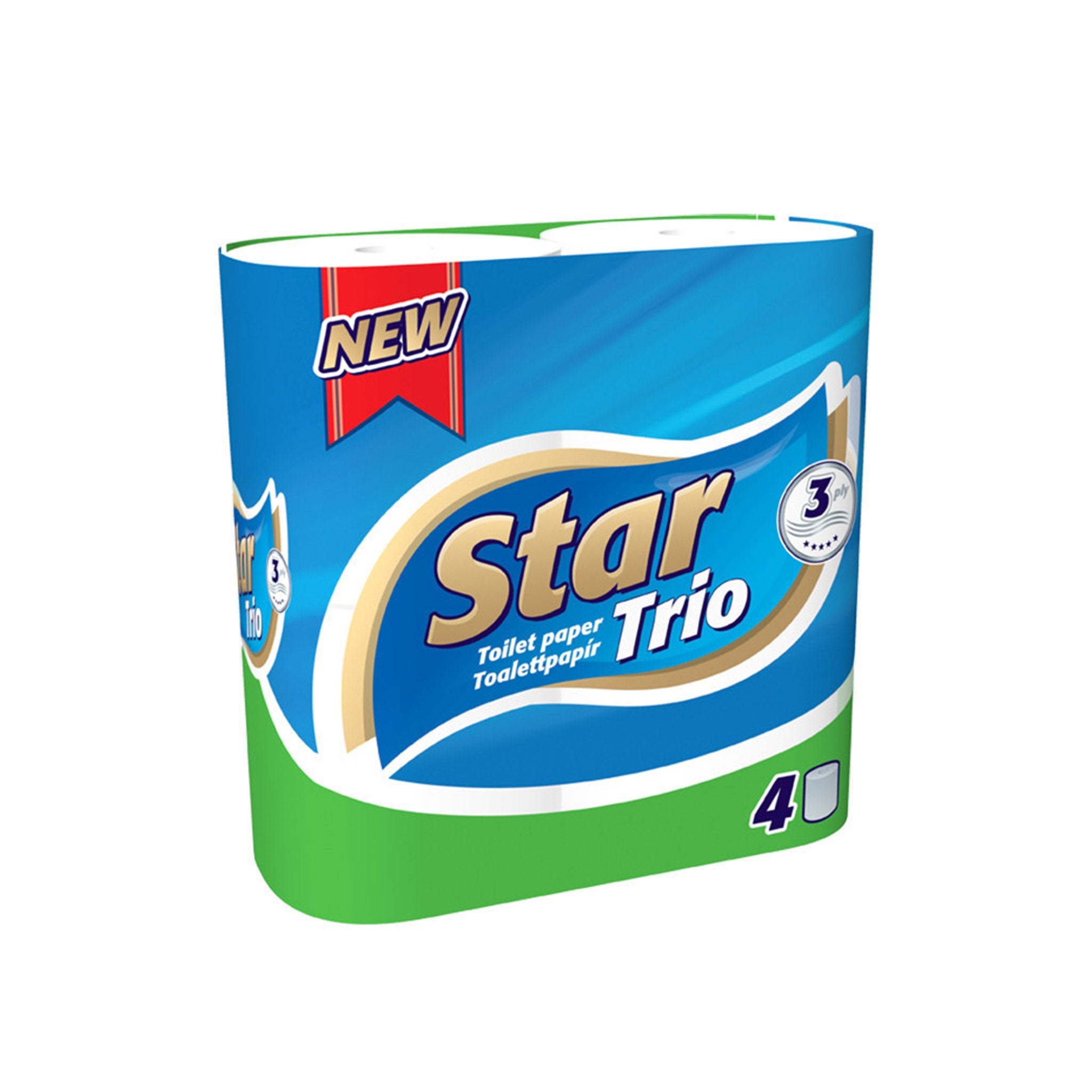 Ooops! Star Trio toaletný papier 3vrstv. 4rol