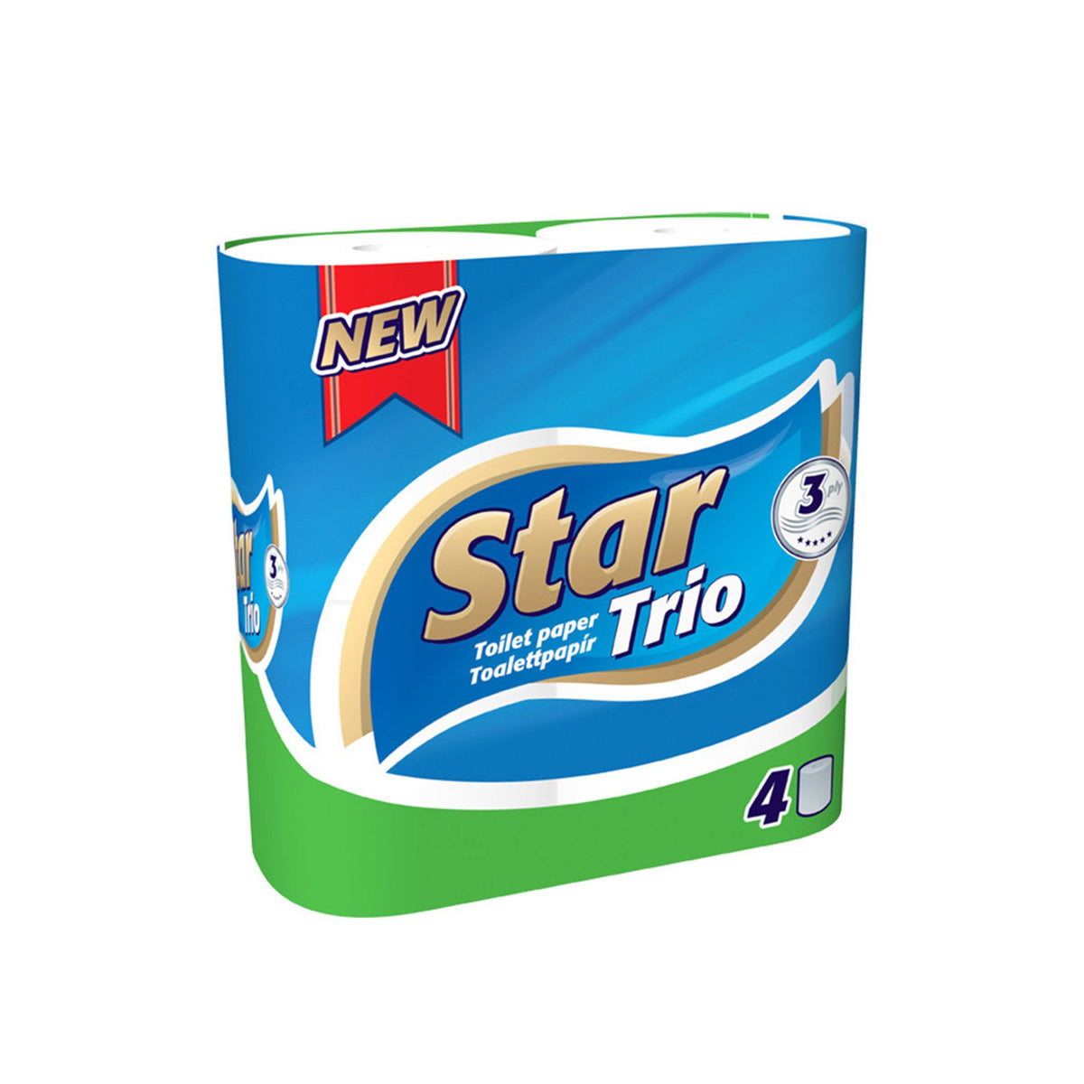 Ooops! Star Trio toaletný papier 3vrstv. 4rol