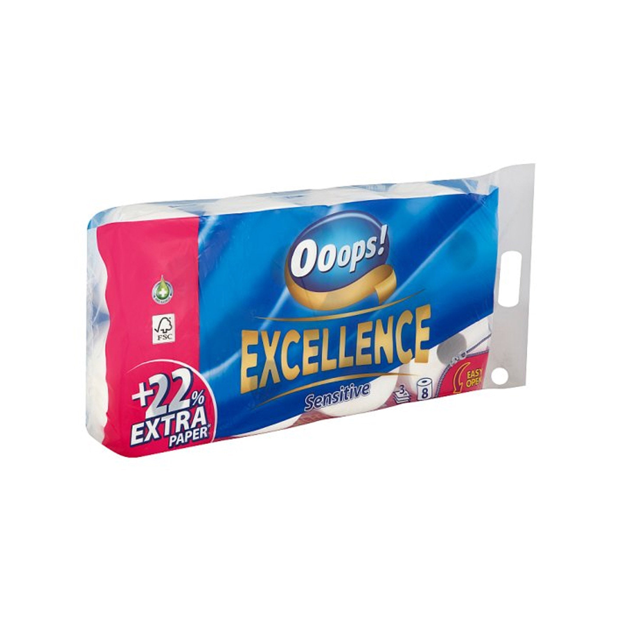 Ooops! Toaletný papier Excellence Sensitive 8rol/3vrstvové